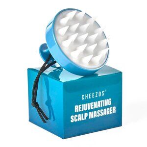 Cheezos Rejuvinating Scalp Massager in Blue and White New in Box